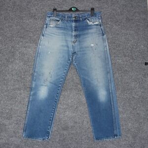 Mens Vintage Carter's Watch the Wear Blue Jeans Pants‎ Made in USA Size 36/30